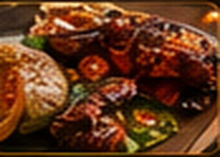 Ayam bakar dengan nasi